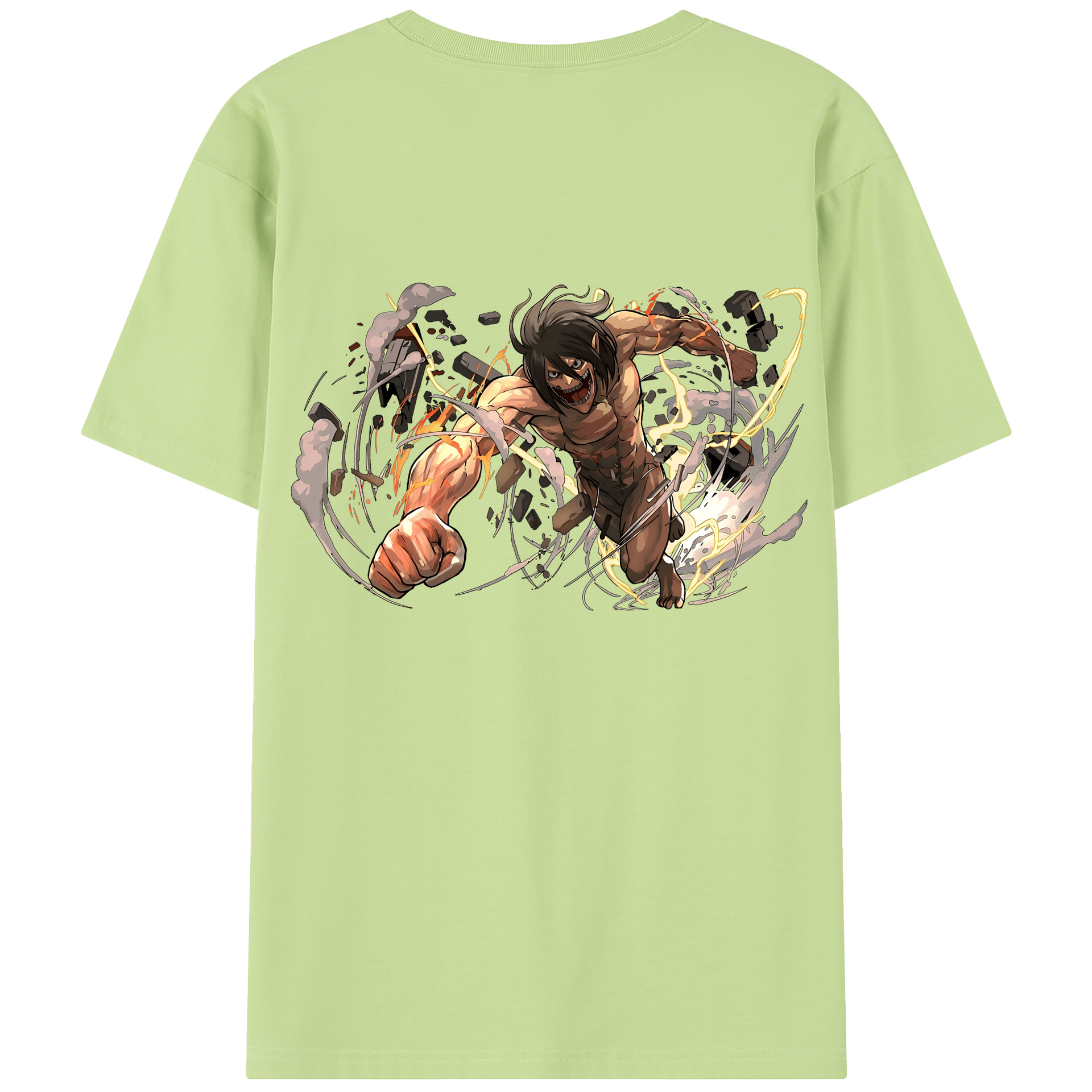 （画像用） 進撃の巨人 Attack on Titan 綿100％半袖Tシャツ（背面プリント）
